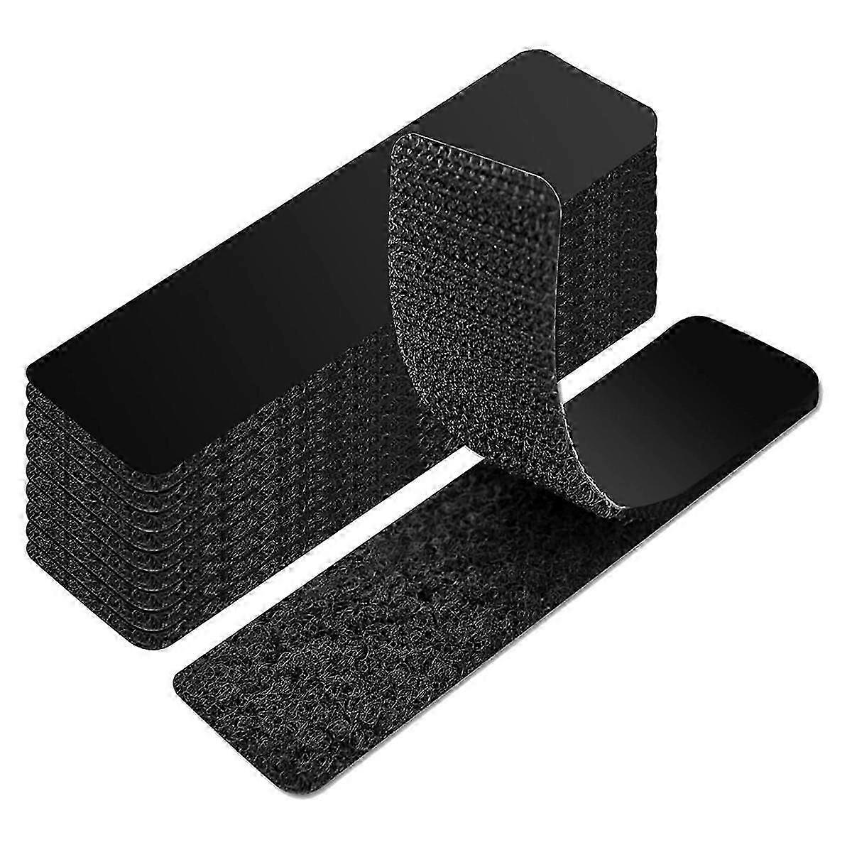 40 PCS Hook and Loop Tape Sticky Back,1.2 In.X 4 In. Double-Sided Strip Heavy Duty js