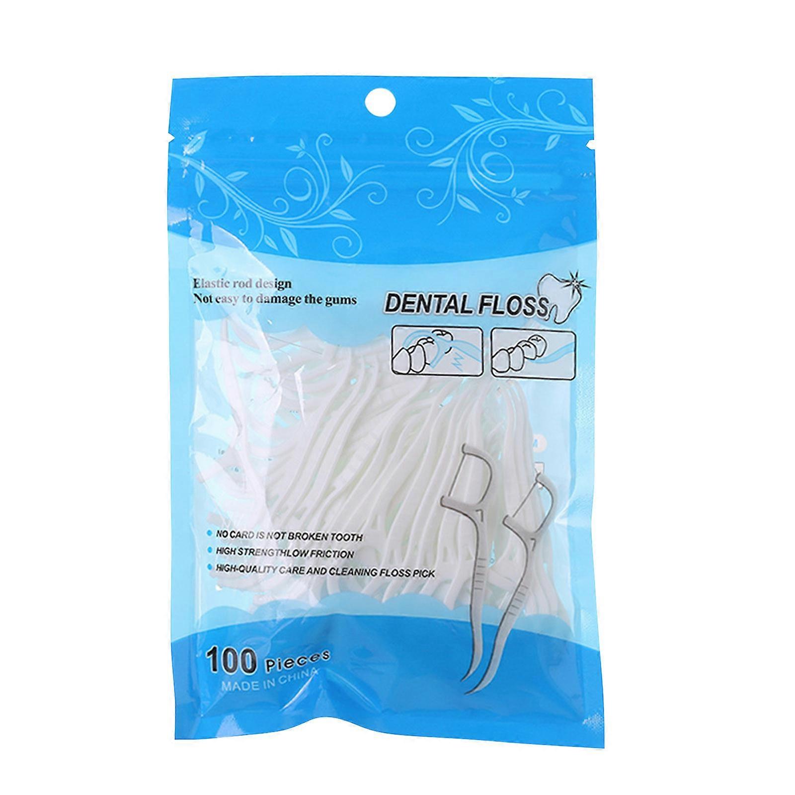 Oral Floss 100 Large Boxed Floss Sticks Clean Disposable Floss Pick Floss Box Floss