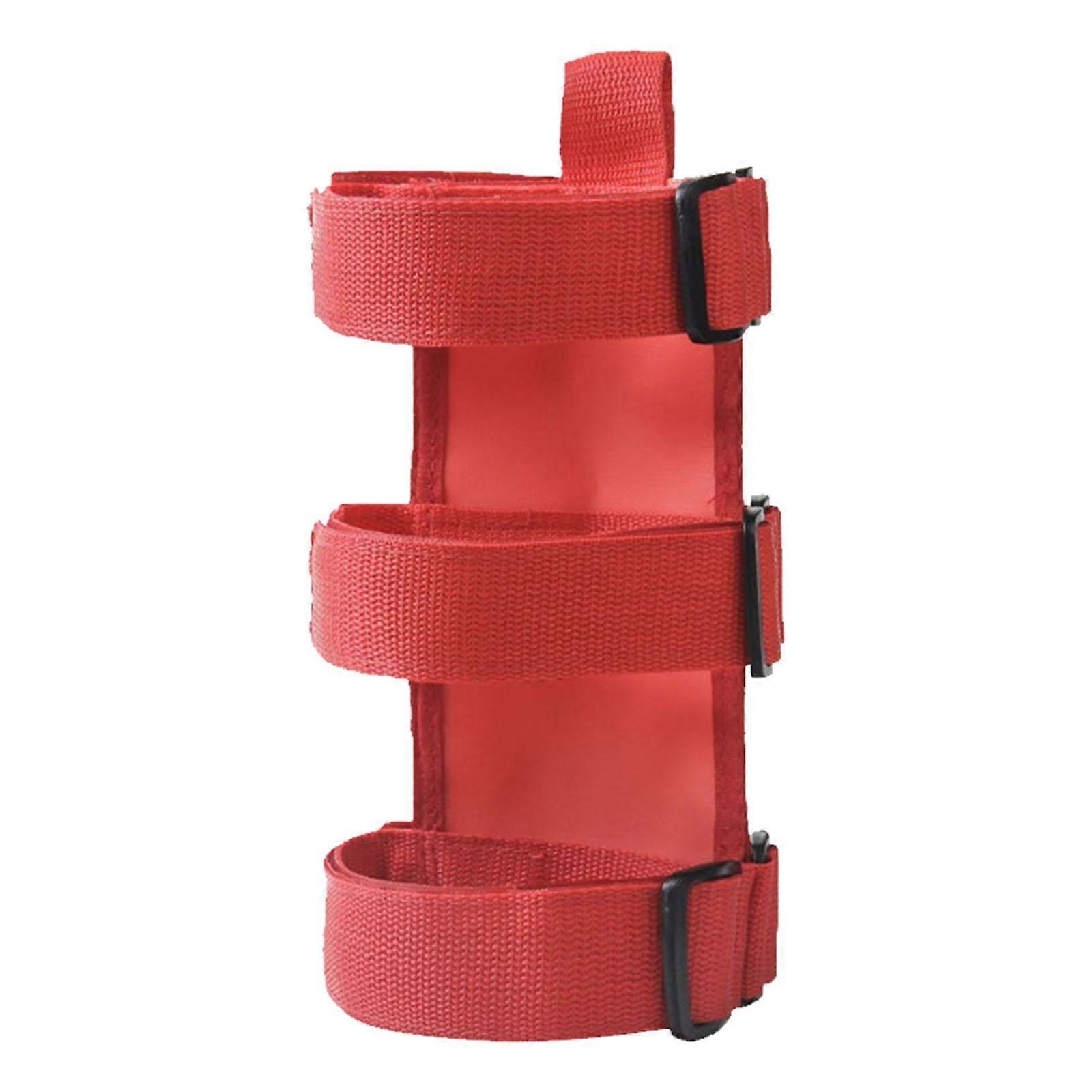 Extinguisher Mount Strap Cage Adjustable for Roll Bar Red