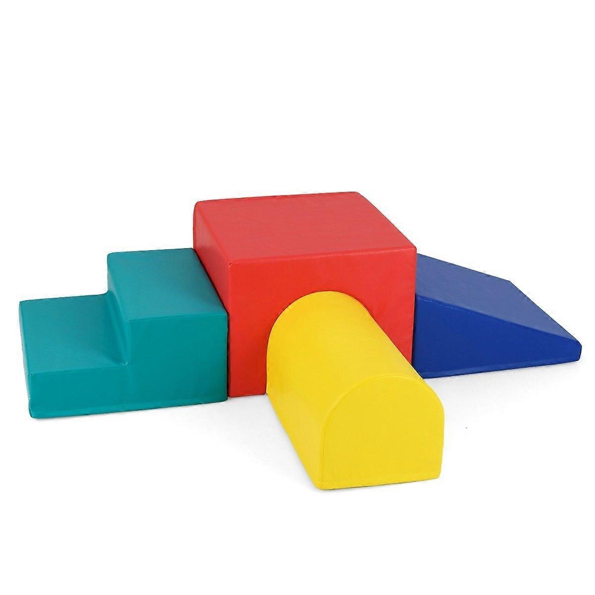 4 pcs. Foam building blocks for climbing and playing around. Soft building blocks red + blue