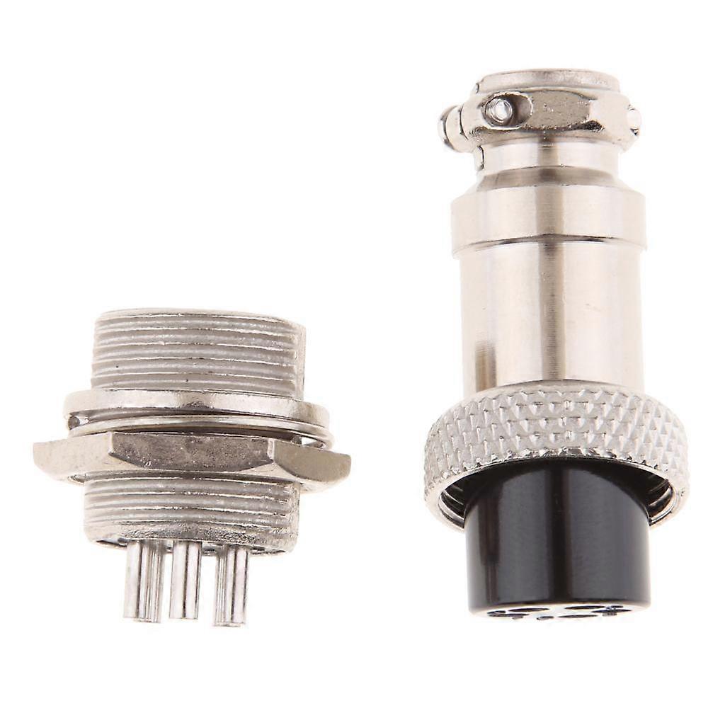 GX16 5Pin & Fe Circular Aviation Socket Panel Connector