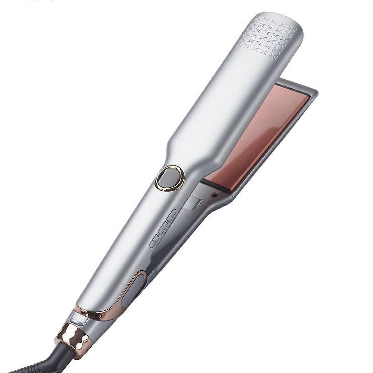 Adjustable Temperature Hair Straightener, 3D Floating Ceramic Plate, Dual Voltage, Extra Wide Flat Iron, Shine Enhancement, Instant Heat Up, Nano