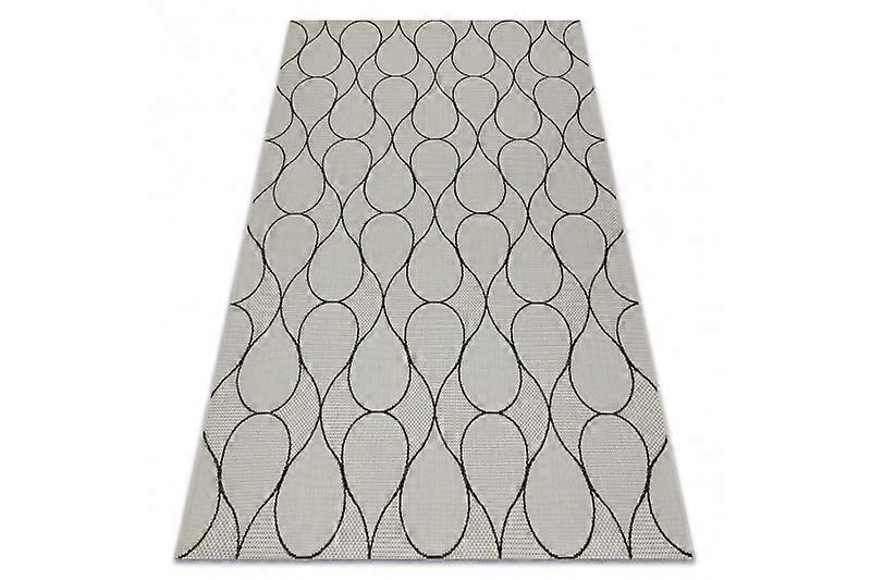 Carpet SISAL FLAT 49379960 Drops cream / black