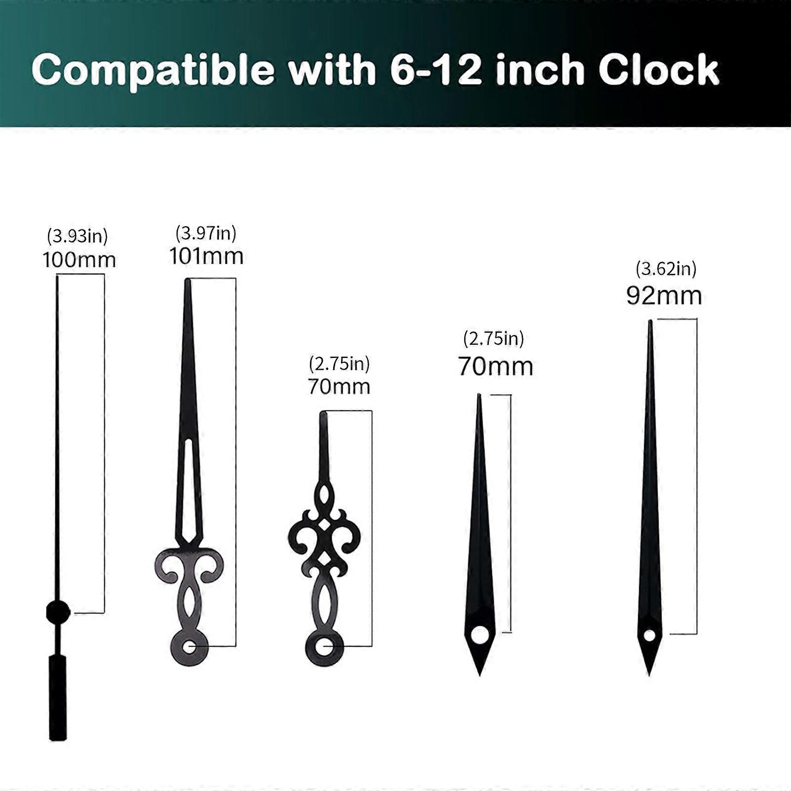Precisions Quartzs Wall Clock Movement Mechanism with Long Shafts and High Torques for Clock Enthusiasts