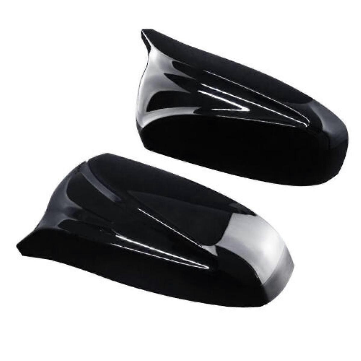 For Side Wing Mirror Cover Caps Gloss Black Left+Right