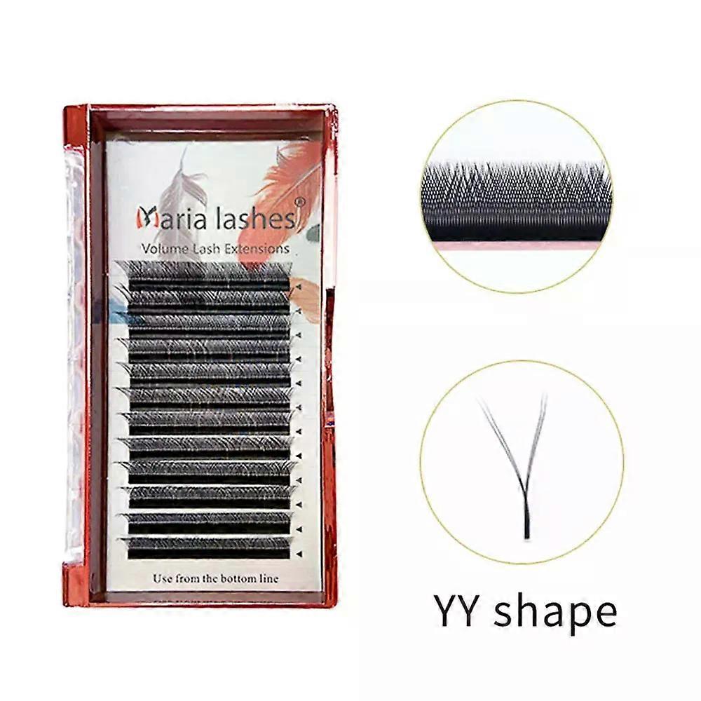 ماريا ساشا YY شكل 2D نصائح منسوجة يدويا قسط لينة خفيفة الرموش الطبيعية ملحقات التمديد ماكياج صافي الصليب الرموش