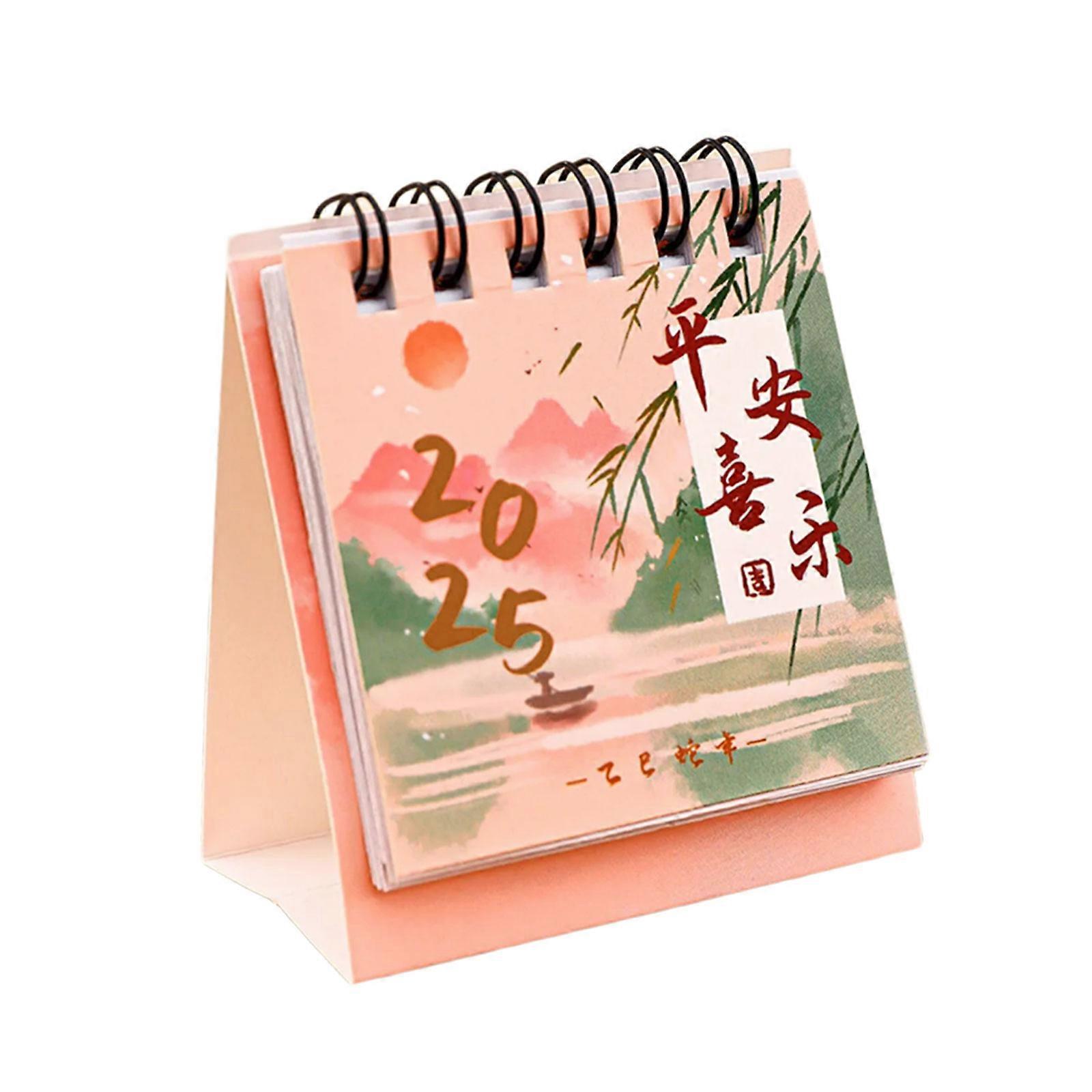 2024-2025 Desk Calendar Small Pocket Calendar Planner from July 2024 to December 2025 Twin-Coil Binding Monthly Calendar