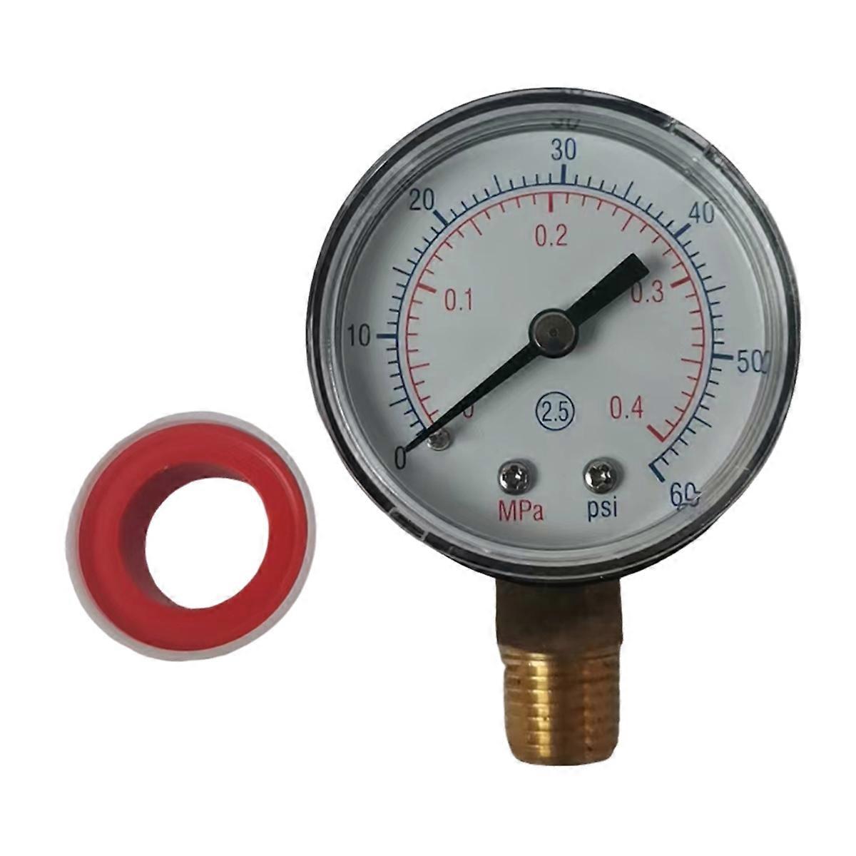 Pool Spa Filter Water Pressure Gauge for Sand and D.E.