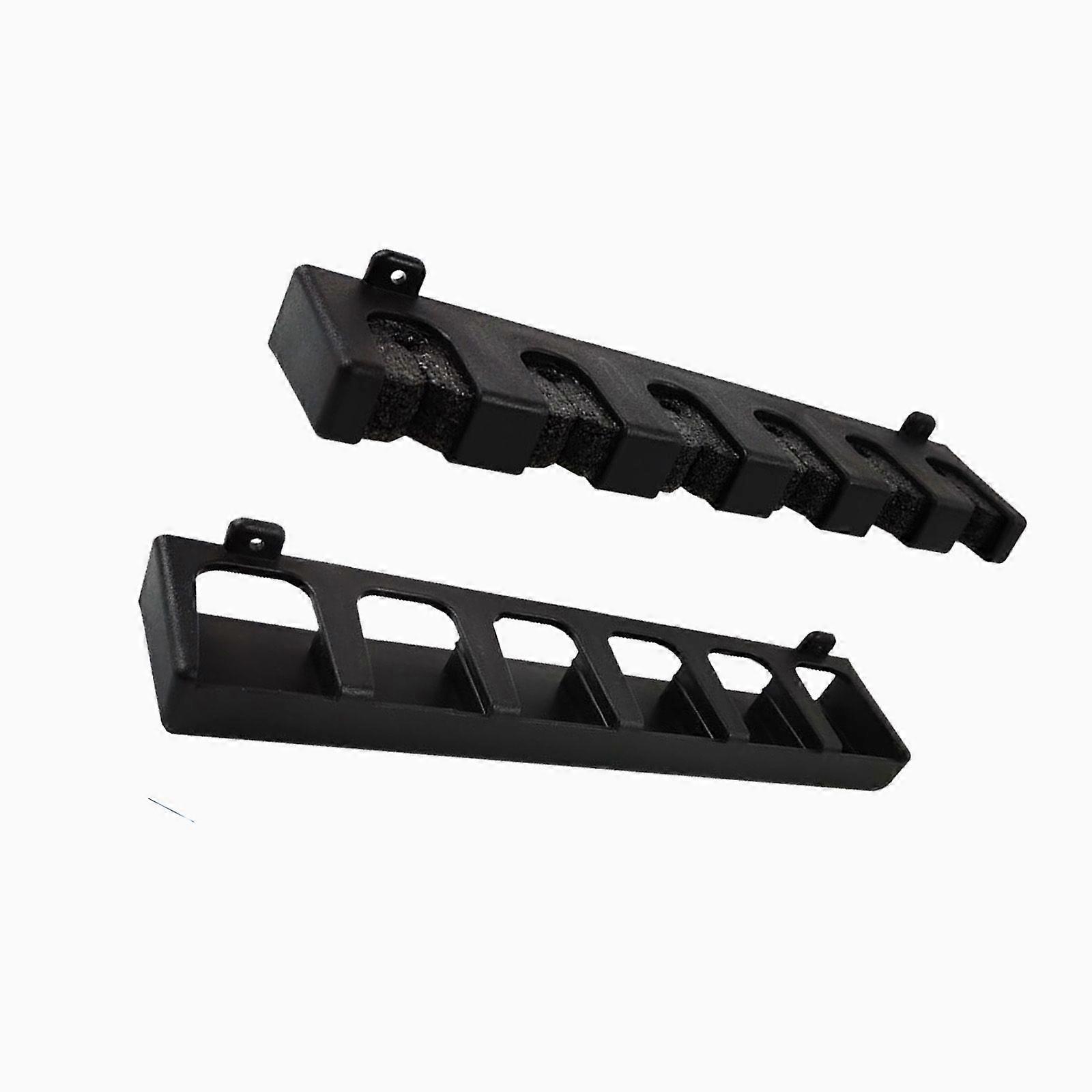 6 Pool Queue Halter Wandmontage Pool Queue Rack Schwarz Pool Queue Ständer Vertikal BilwX