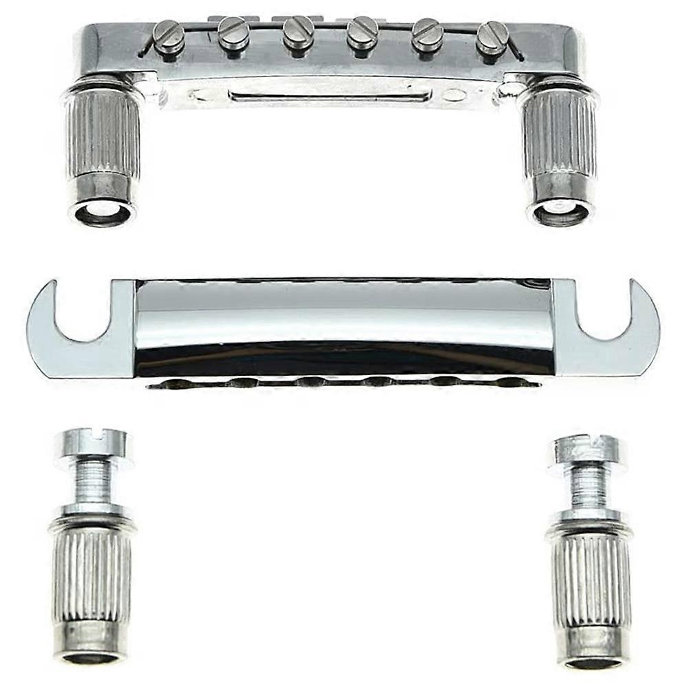 Bridge and Tailpiece Set for ABR-1 Les Paul LP Electric Guitar,Silver