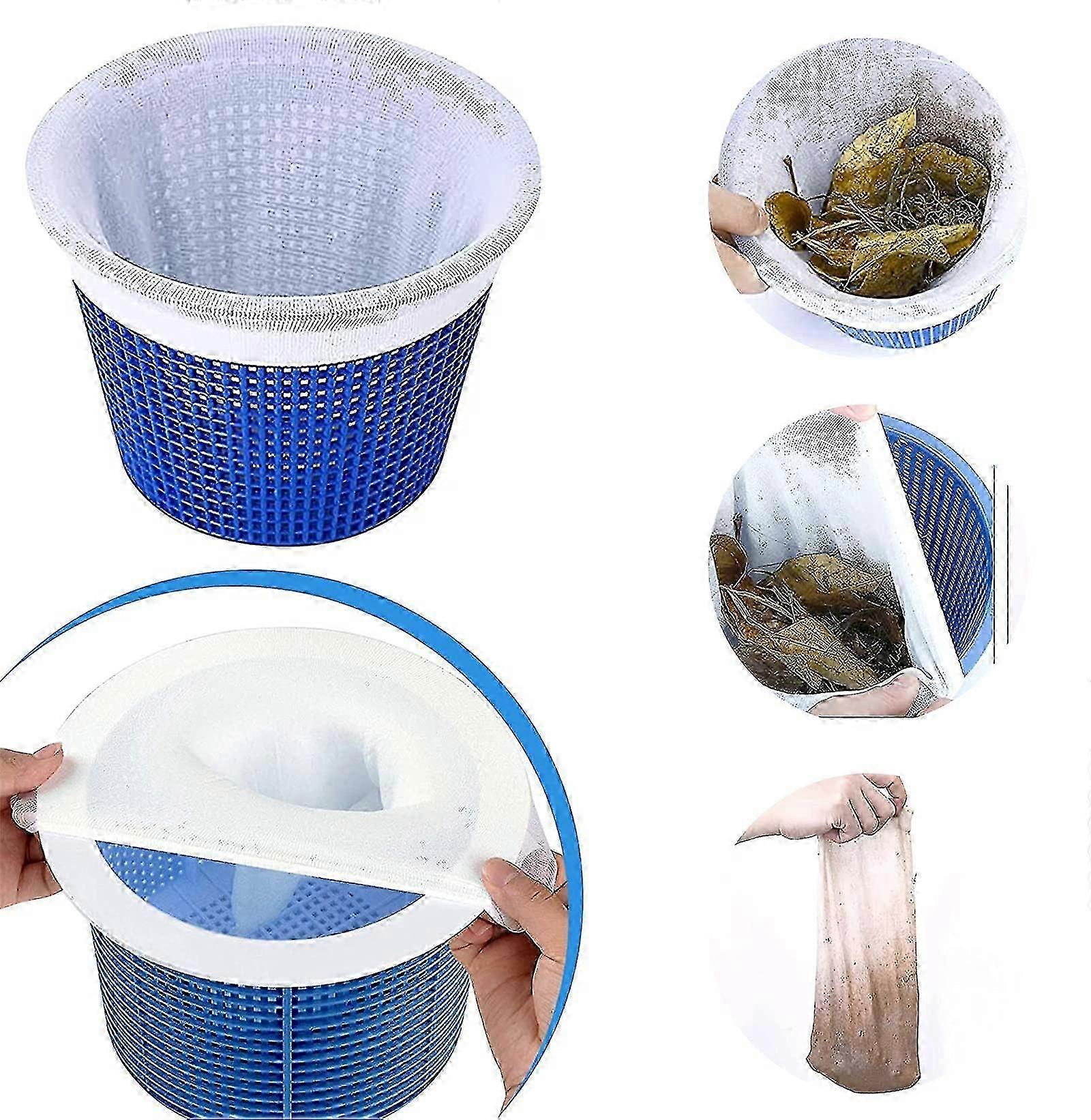 2025 - 6 Pack Pool Skimmer Socks - Pool Basket Filter - Accessory For Pool Cleaning, Pond Cleaning, Remove