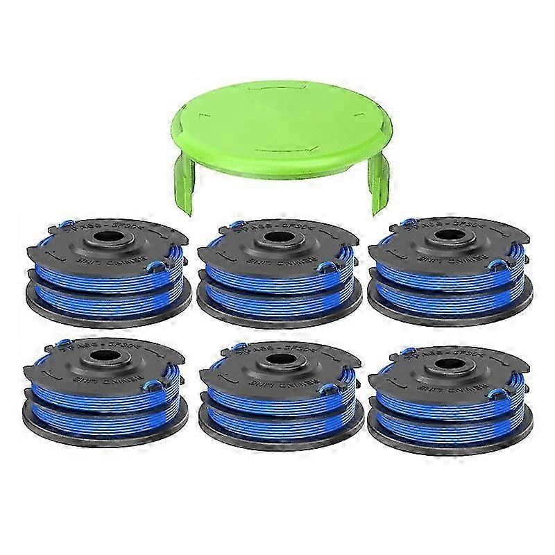 For Greenworks Lawn Mower 6 Nylon Rope Line Spool+1 Spool Cap Set,29082/29242 SZRH A-F