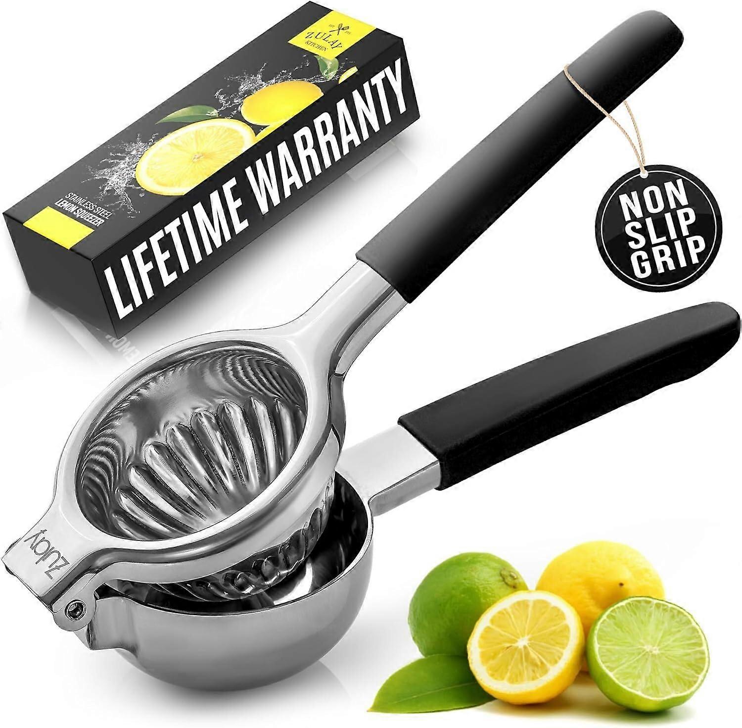 Stainless Steel Premium Solid Metal Lemon Squeezer Citrus Manual Press Juicer Lime Squeezer Large Size