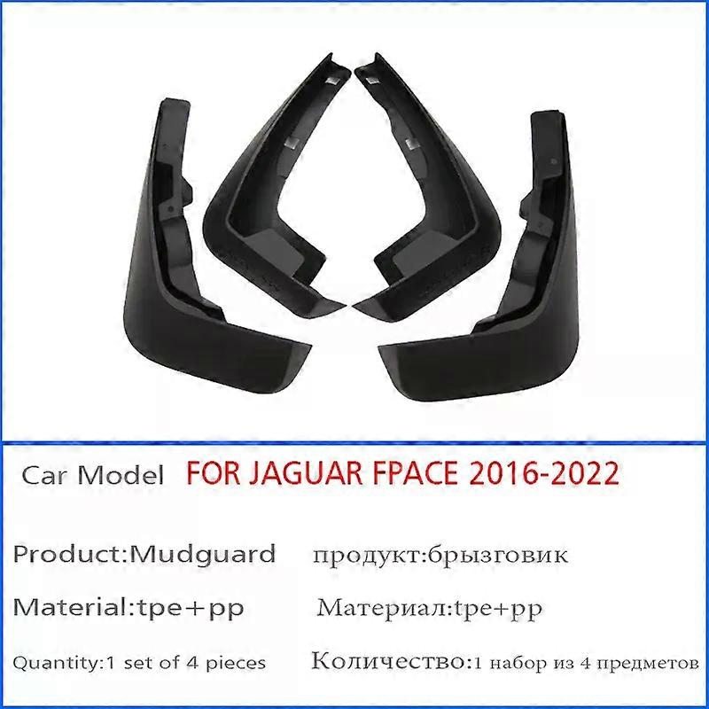 con FOR JAGUAR F-PACE FPACE 2016-2022 Mudguard Fender Mud Flap Guards Splash Mudflaps Car Accessories Front Rear 4pcs