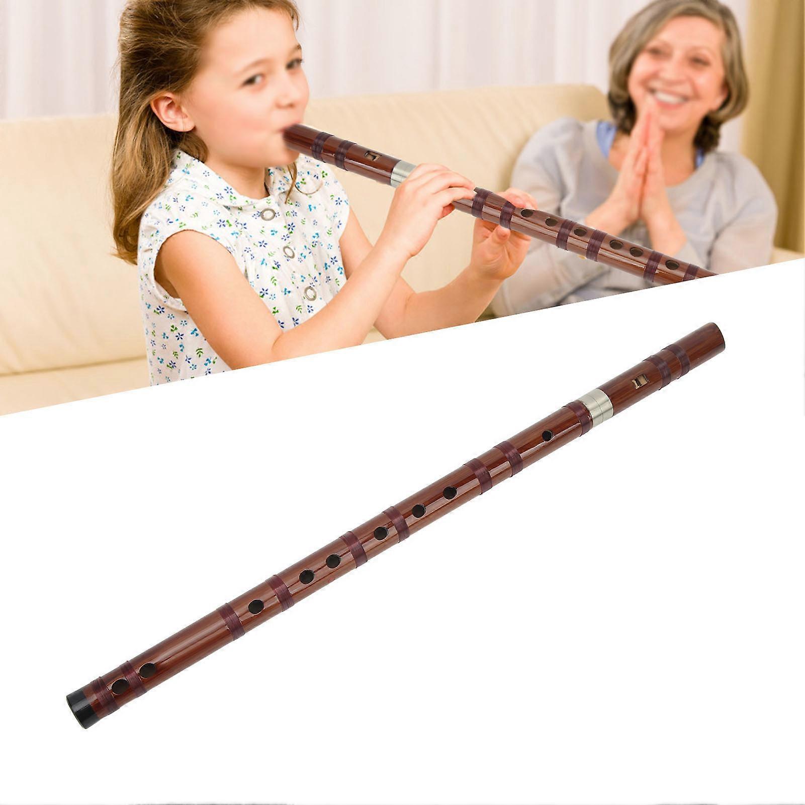 Recorder Instrument Vertical Flute Bamboo Chinese Style Set Kit for Playing Performance E Key