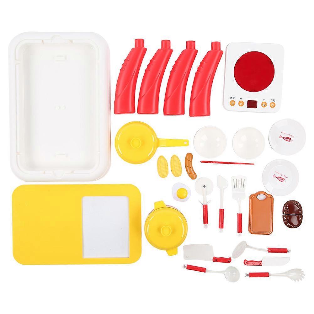 Küche Spielspielzeug Lebensmittelbesteck Kochen So tun als ob, Spielspielzeug Kochgeschirr Töpfe Pfannen Spielset