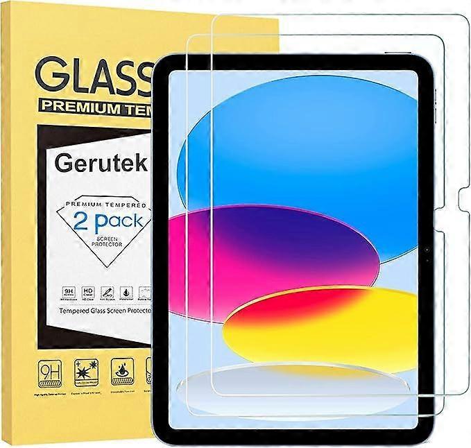 [2-piece set iPad 10th generation 2022 model screen protector, 10.9 inches, 9H hardness, high-definition transparent, scratch resistant, bubble free, 