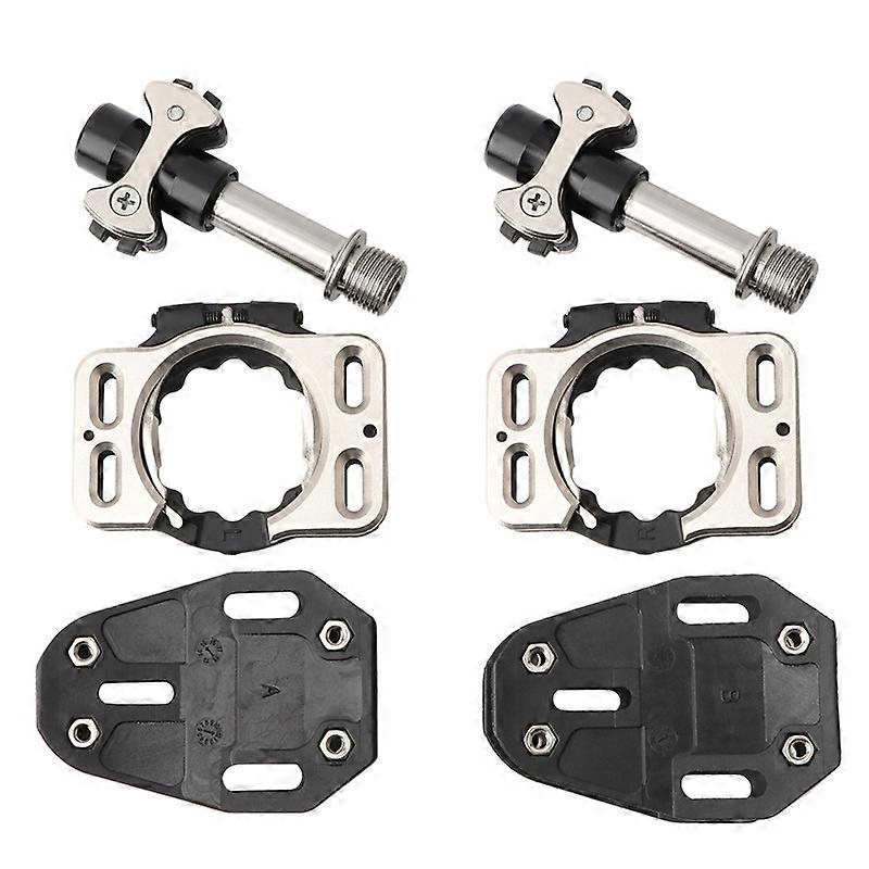 MEROCA Road Lock Shoes Card Three Pardin Bicycle Lollipops Self-Locking Pedal With Lock, Style: Titanium Alloy Axis (Black)