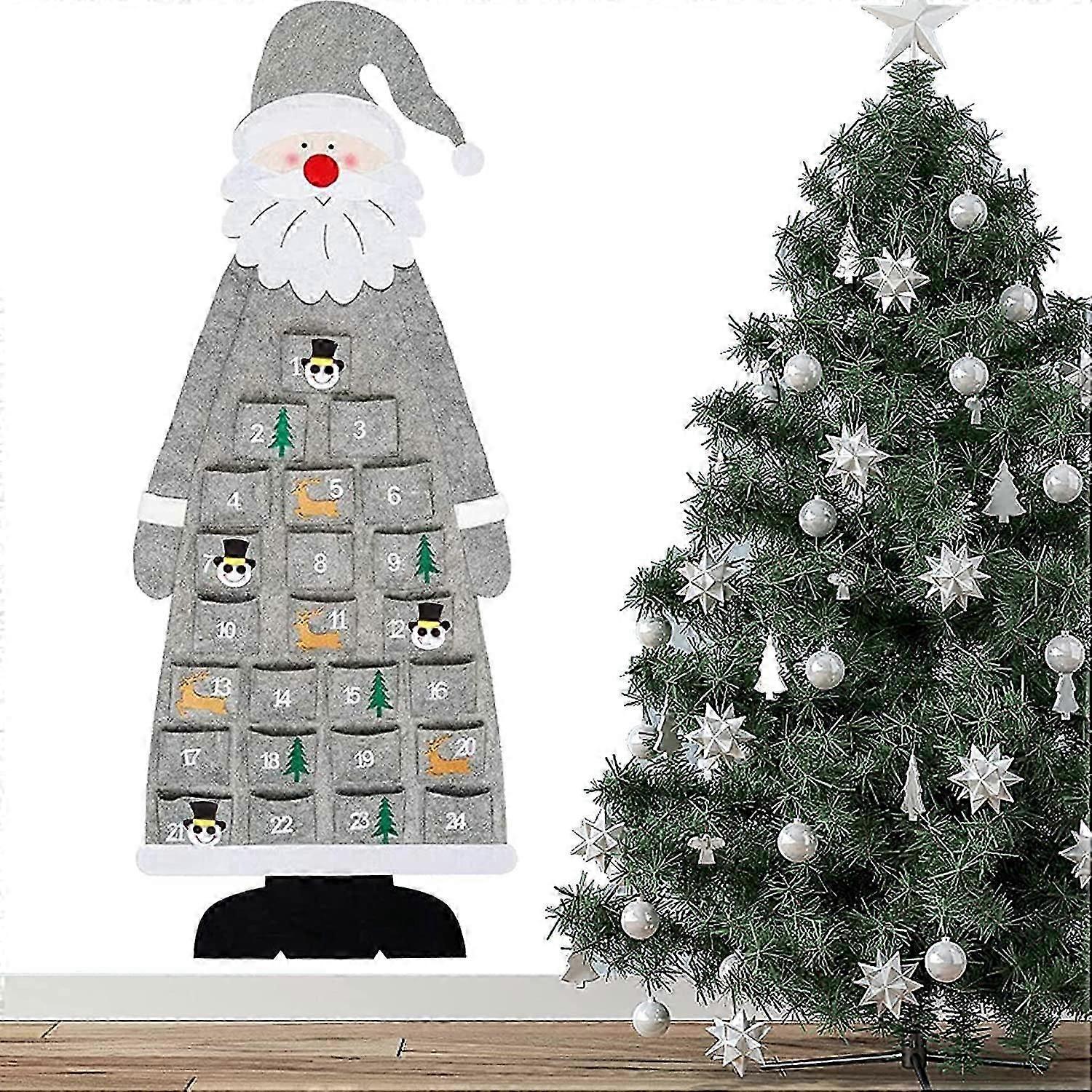 Santa Shaped Advent CalendarGrey