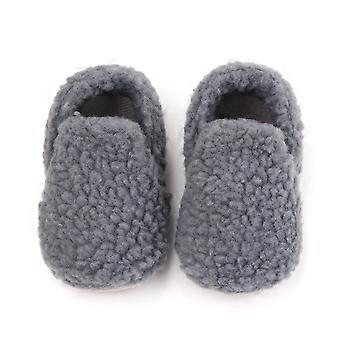 Baby Jungen Mädchen Sneaker Kleinkind Slip On Anti Rutsch Neugeborene Erste Walkers Schuhe für 0-18 Monate (Grau)
