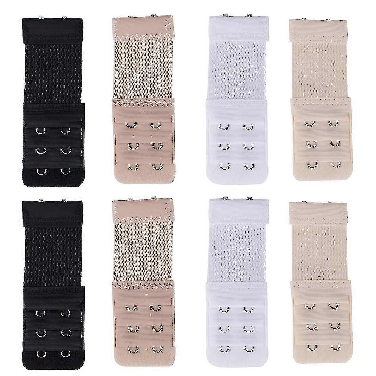 Bra Extensions Elastic Extender Set,2 Hook Bra Elastic Extender,8pcs