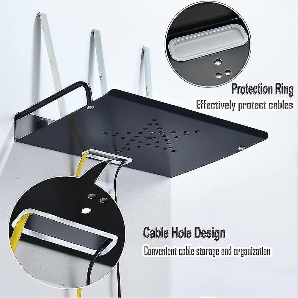 Wall Mounted Small Projector Shelf Metal Router Rack Floating Projector Shelf