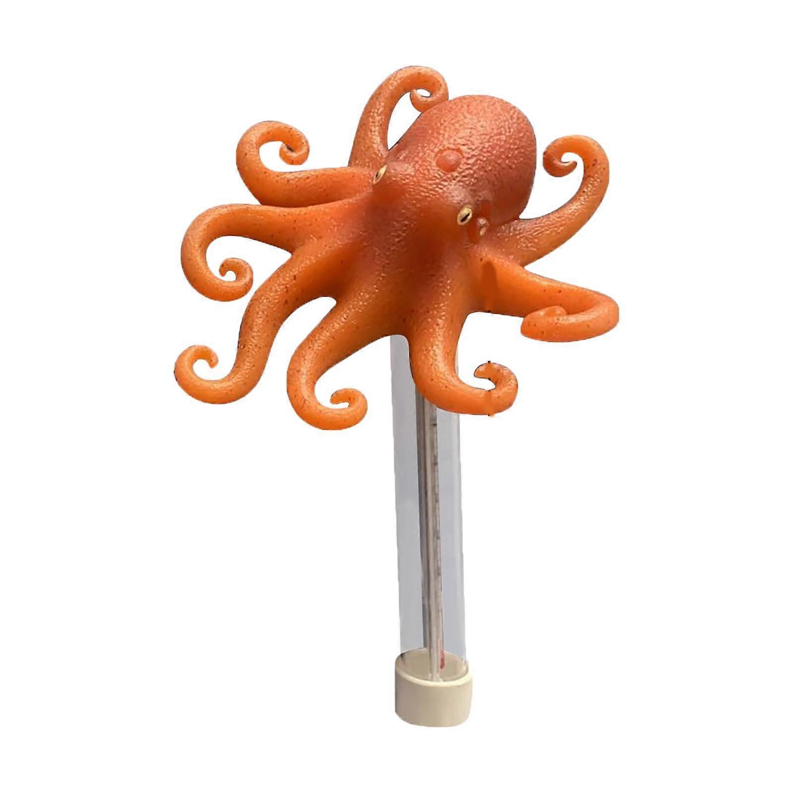 Floating Poop Pools Thermometer, Lifelike Octopus Design for Pools, Spas, Hot Tubs, Large Display, Durable Material