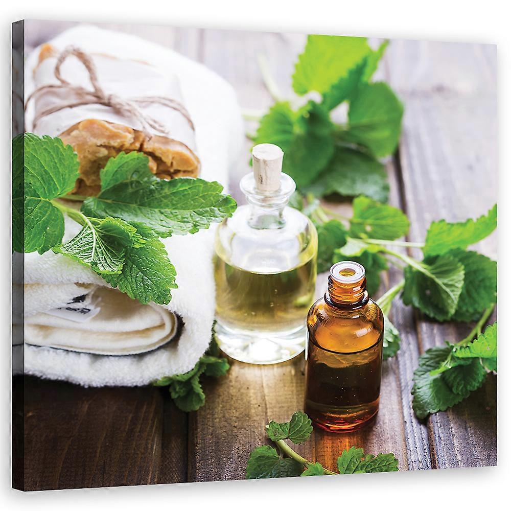 Impression sur toile, Abstractions - Vert - 30x30