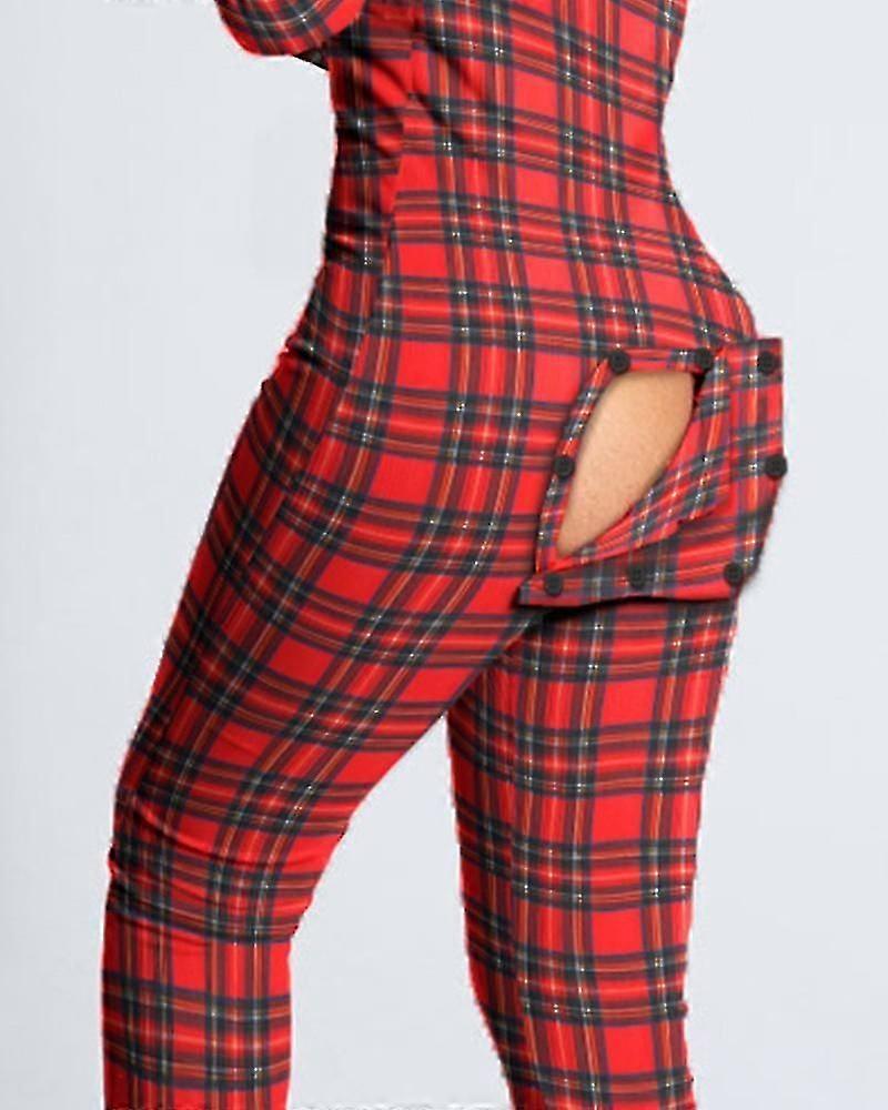 5color/Best-selling Women's One-piece Pajamas With Open Back For Convenient Design