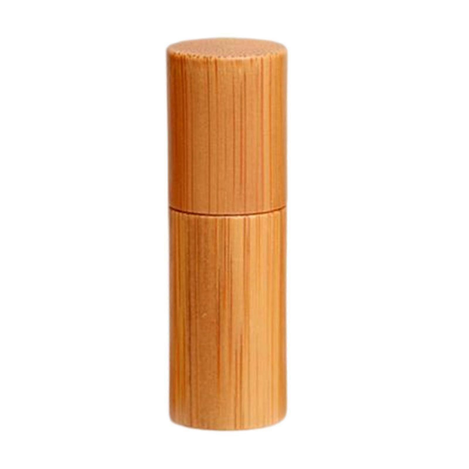 Mini 5ml Refillable Empty Essential Oil Makeup Perfume Roller on Bottle Wood