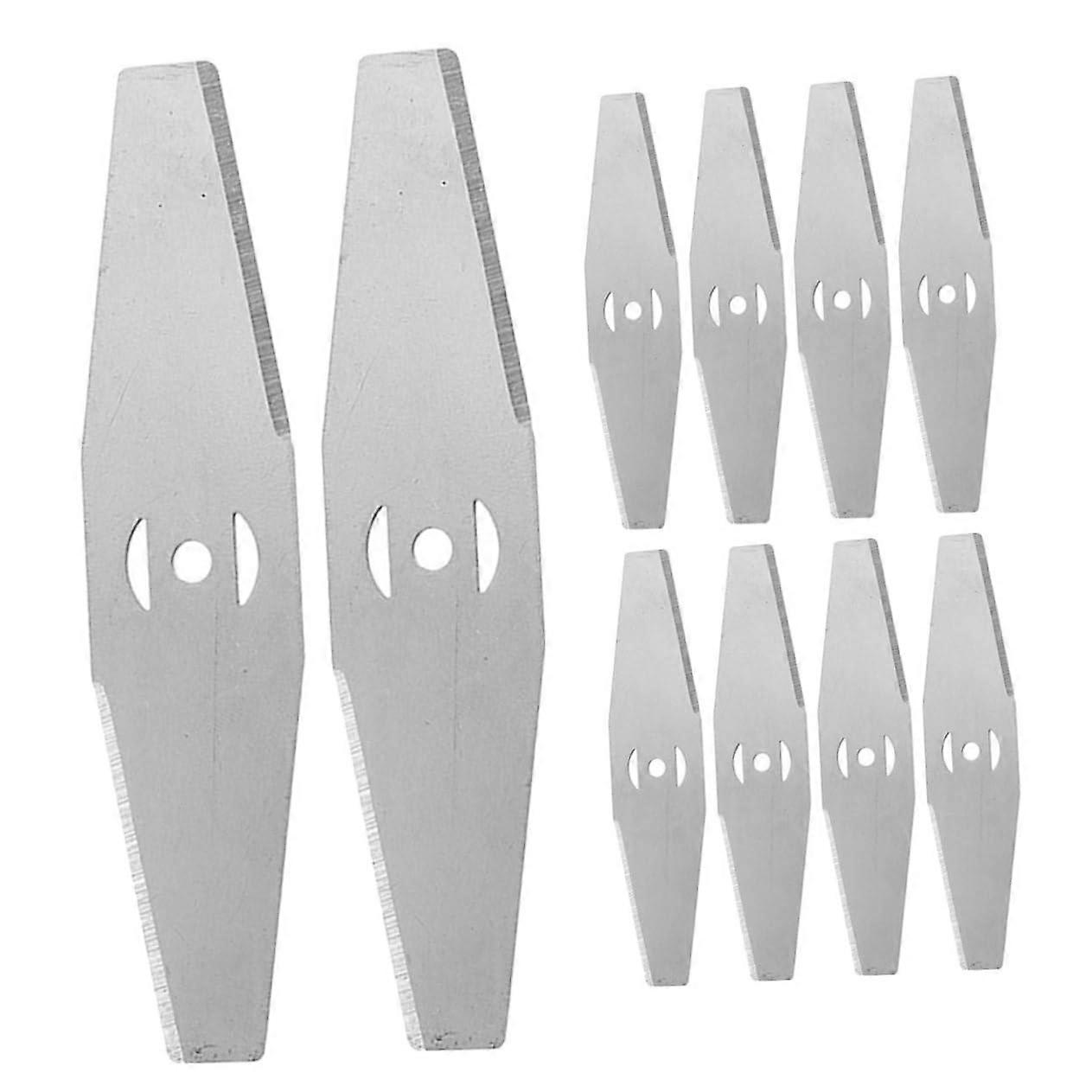 10Pcs Lawn Mower Cutting Blades Steel Grass Trimming Blades and for Long Lasting Use Compatible with Lawn Mower Attachments