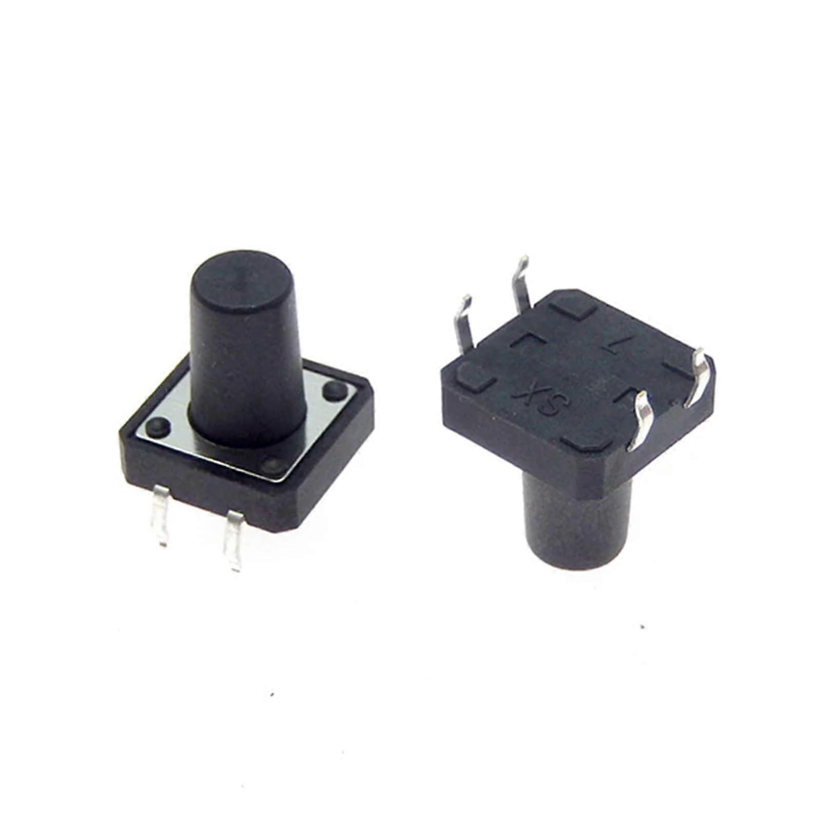 20PCS 12X12x15mm 4PIN dip TACT Push Button Switch Key Power Tactile switches 12x12x15 12 12 15MM Light Touch Ref: 1517