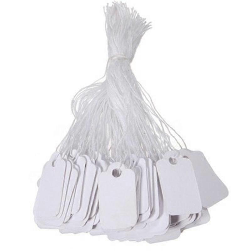 100ST ETIKETTER I PAPPER SMYCKEN PRISLAPP-Good