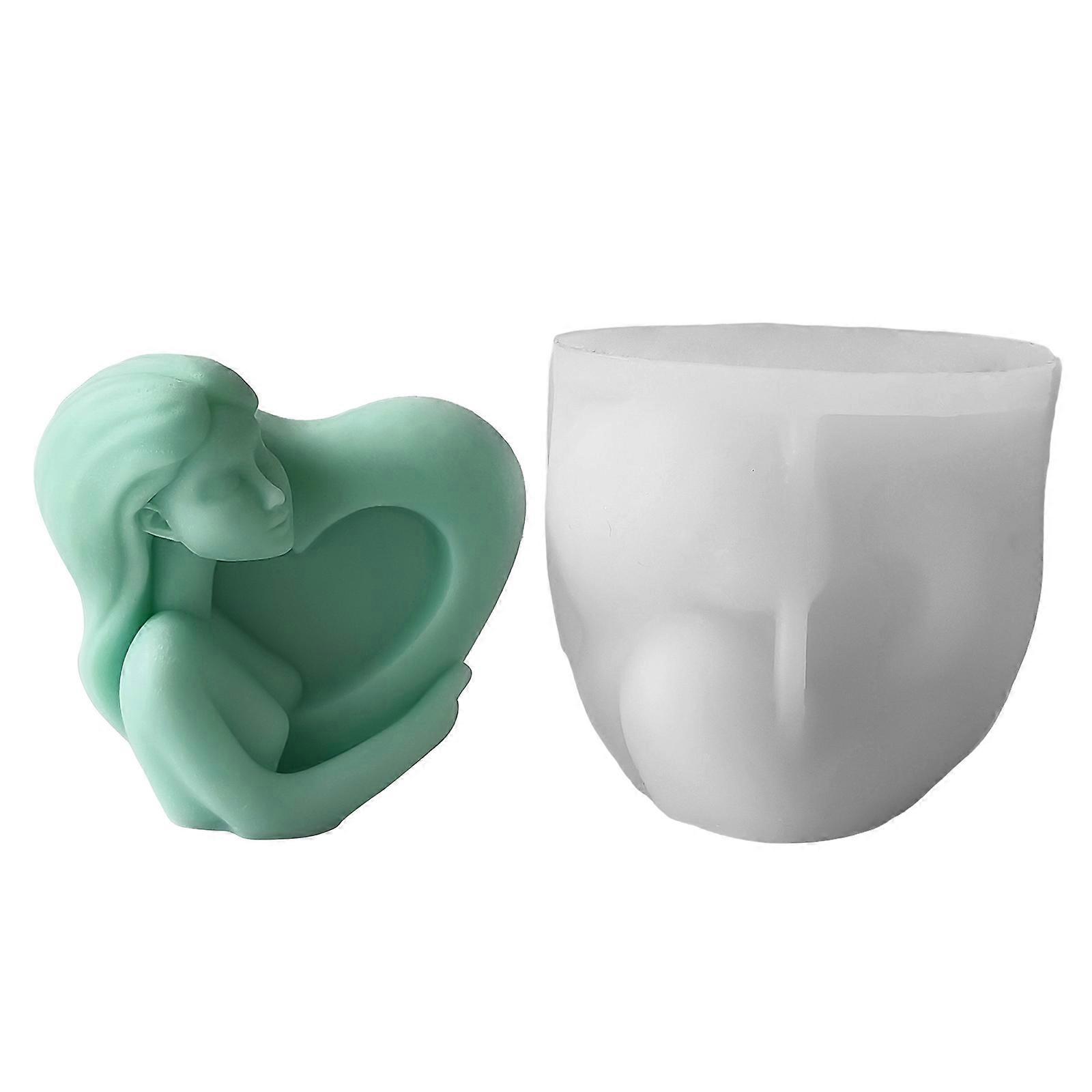 Silicone Handmade Molds Heart in Hand Candle Making Moulds Silicone Texture Perfect for Projects and Epoxy Resin Craft