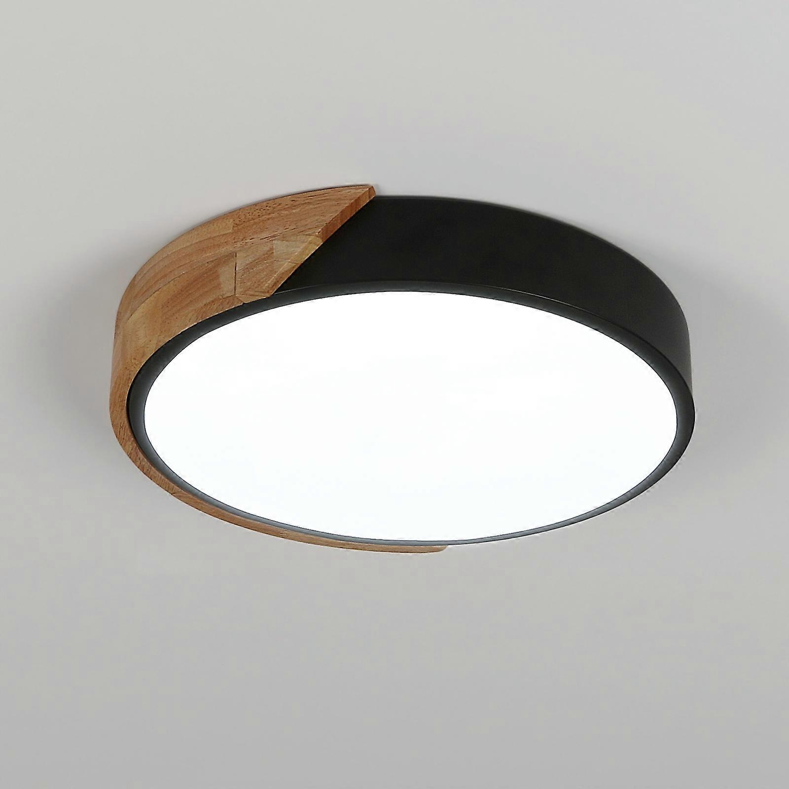 Comely Round Ceiling Lamp 30 X 5 Cm Black