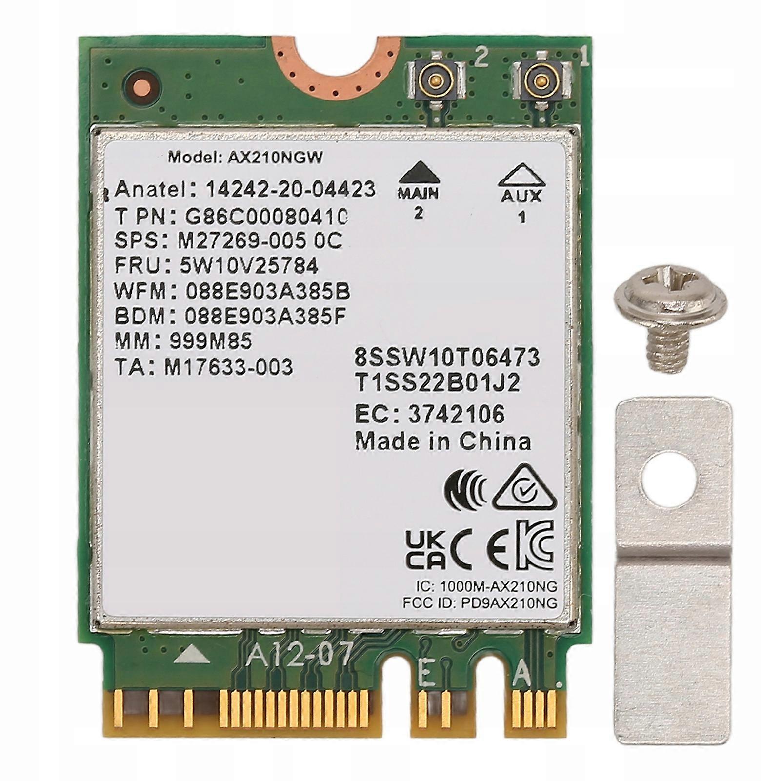 Scheda Wifi 6E Ax210ngw Bt 5.2 M2 NGFF