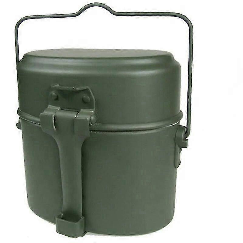 3 In 1 Aluminum Camping Lunch Box Army Canteen Cup Pot compatible Picnic Travel Water Cup Bowl Outdoor Military Cooking Cookware Set