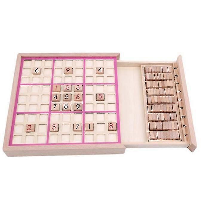 Sudoku Chess Beech International Checkers Folding Game Table Toy Color Pink