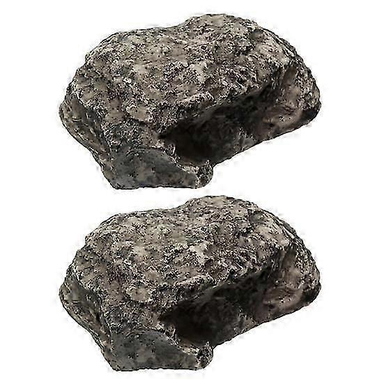 2Pcs Hidden Key Box Outdoor Stone Shape Key Hider Security Key Storage Box