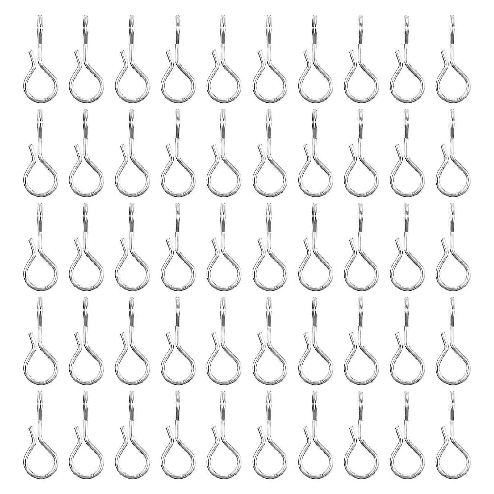 50pcs Fly Fishing Snap Stainless Quick Change Lure Clip for Hook Quick Lure Change Clip Fishing Connector  S