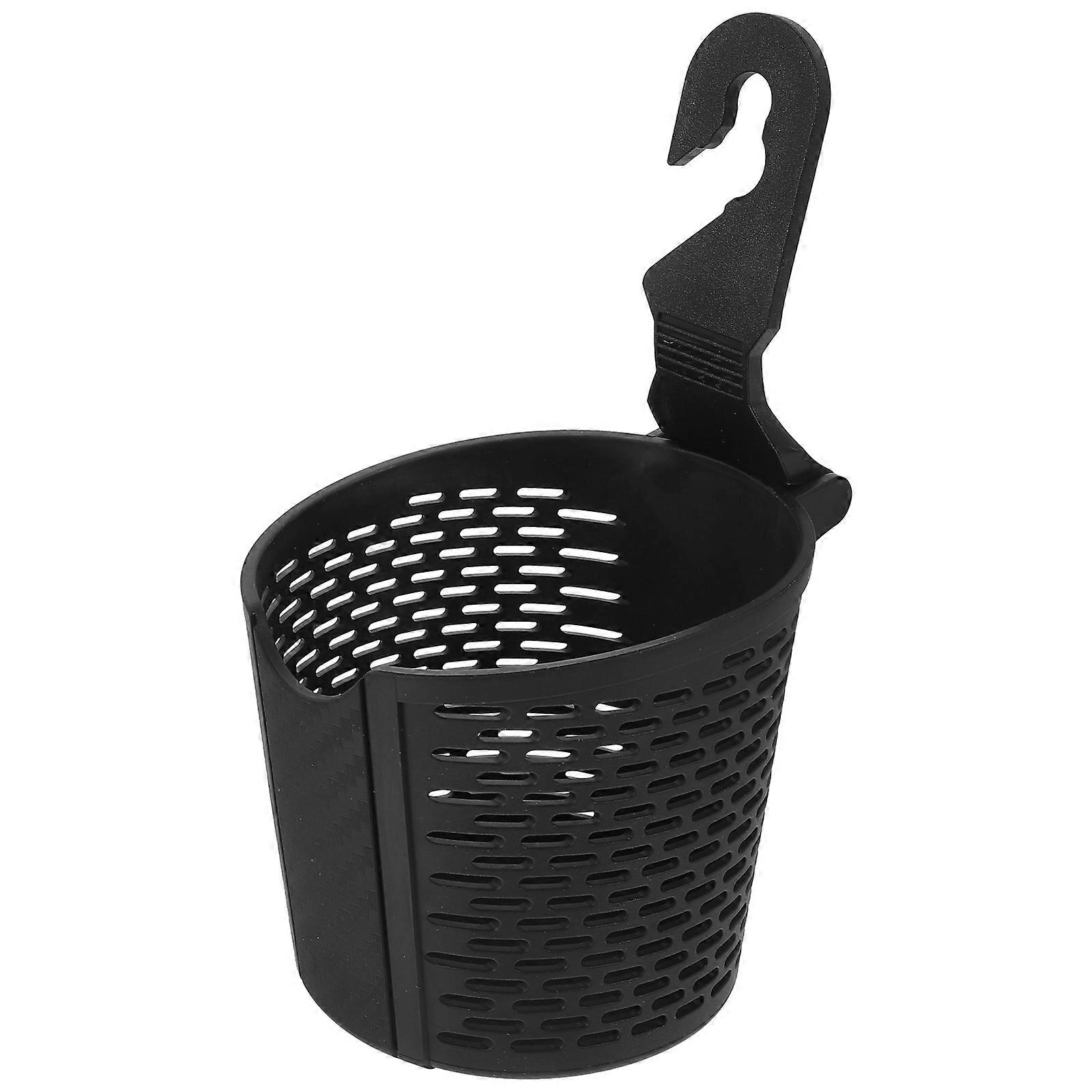 Car Seat Headrest Water Bottle Holder for Storage with Practical Hook Black Plastic