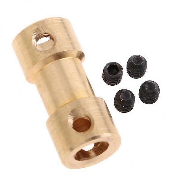 2xBrass Flexible Shaft Coupler Rigid Coupling Motor Connector 4mm to 4mm