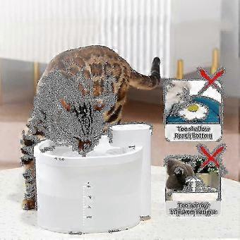 Uahpet Katzenbrunnen Akku Batteriebetriebene Katze Trinkbrunnen Automatischer Wasserbrunnen für Katzen Ultra Leiser Katzenbrunnen für Katzen und kleine Hunde