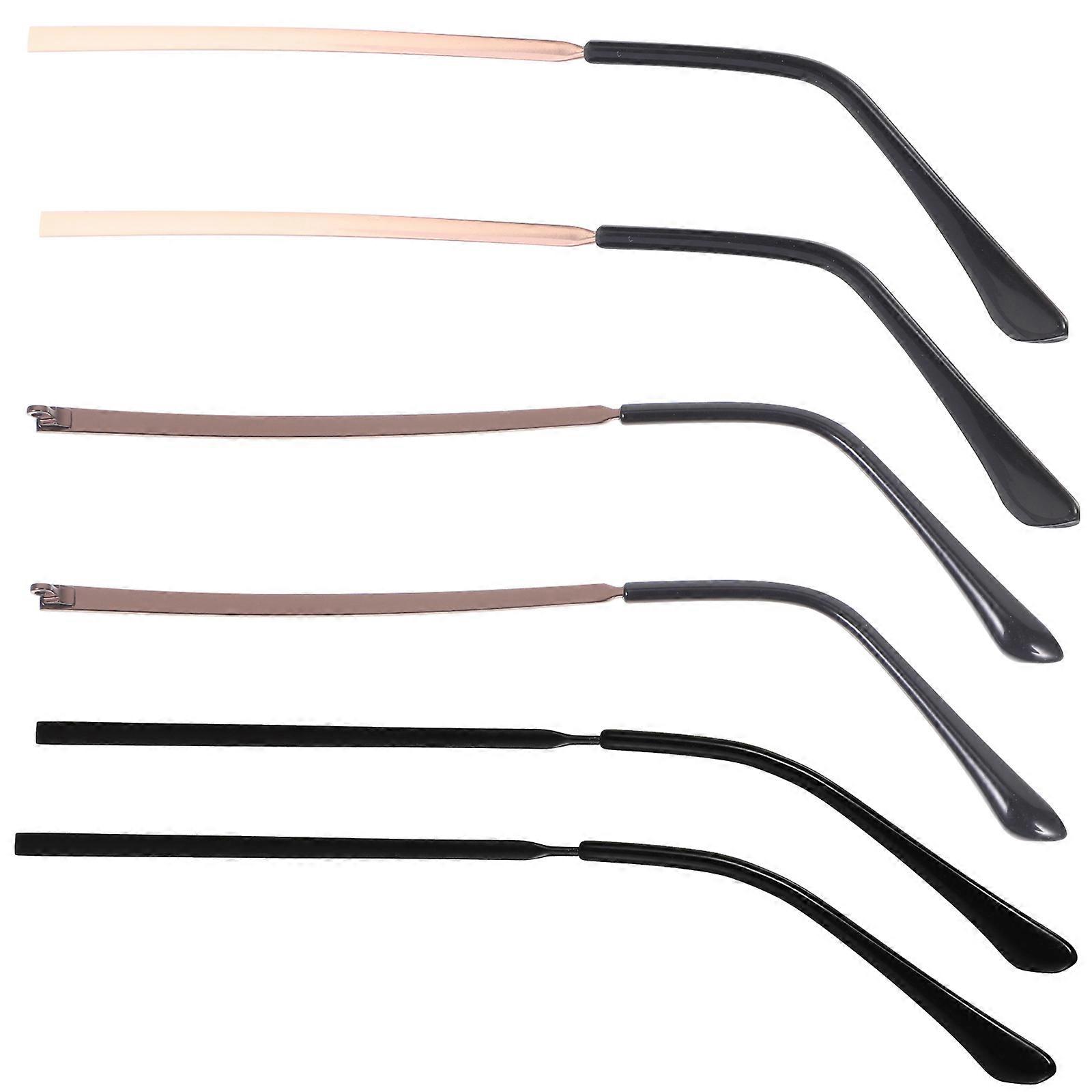 3 Pairs Replacement Temple Arms for Eyeglasses – Durable Metal Frame Accessories for Easy Installation and Comfortable Wear