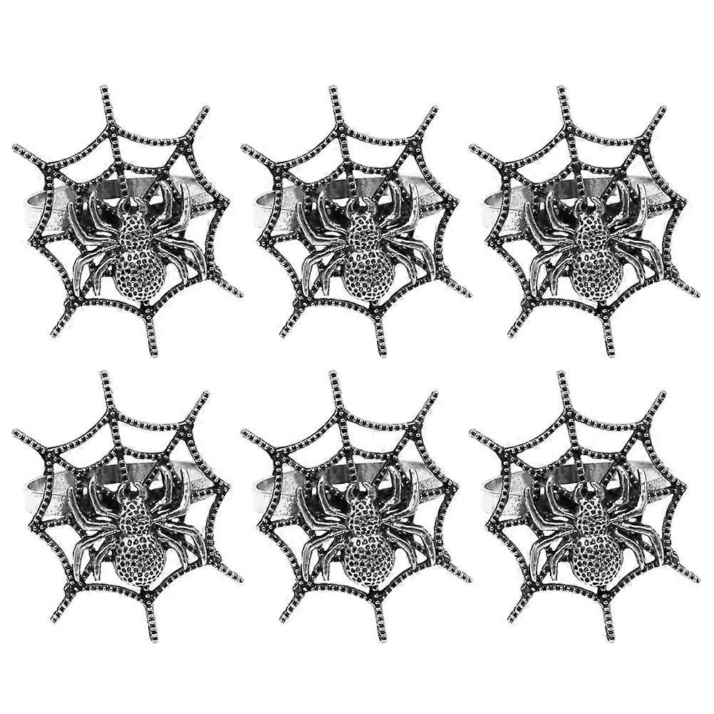 Serviette Buckle Spider Shaped Fix Paper Towels General Users Halloween Party 18x5CM 6Pcs