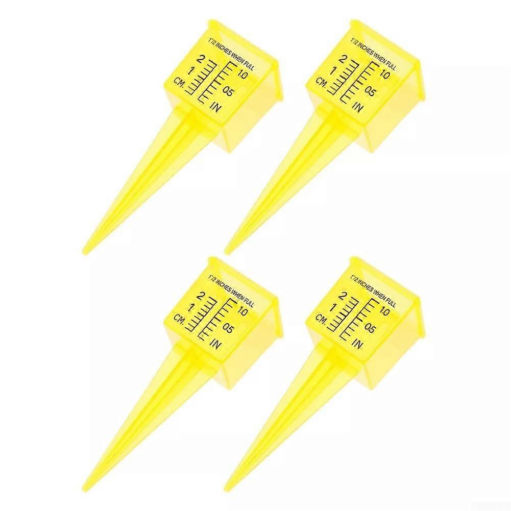 Set with 4 reliable plastic rain gauges for effective daily rain monitoring