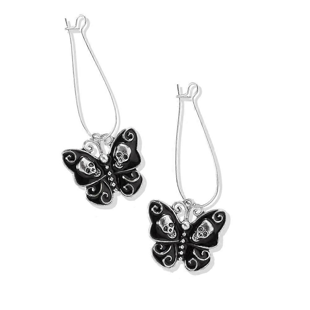Cute Halloween Earrings Drop Shape Retro Punk Decorative Electroplating Technology 1 Pair