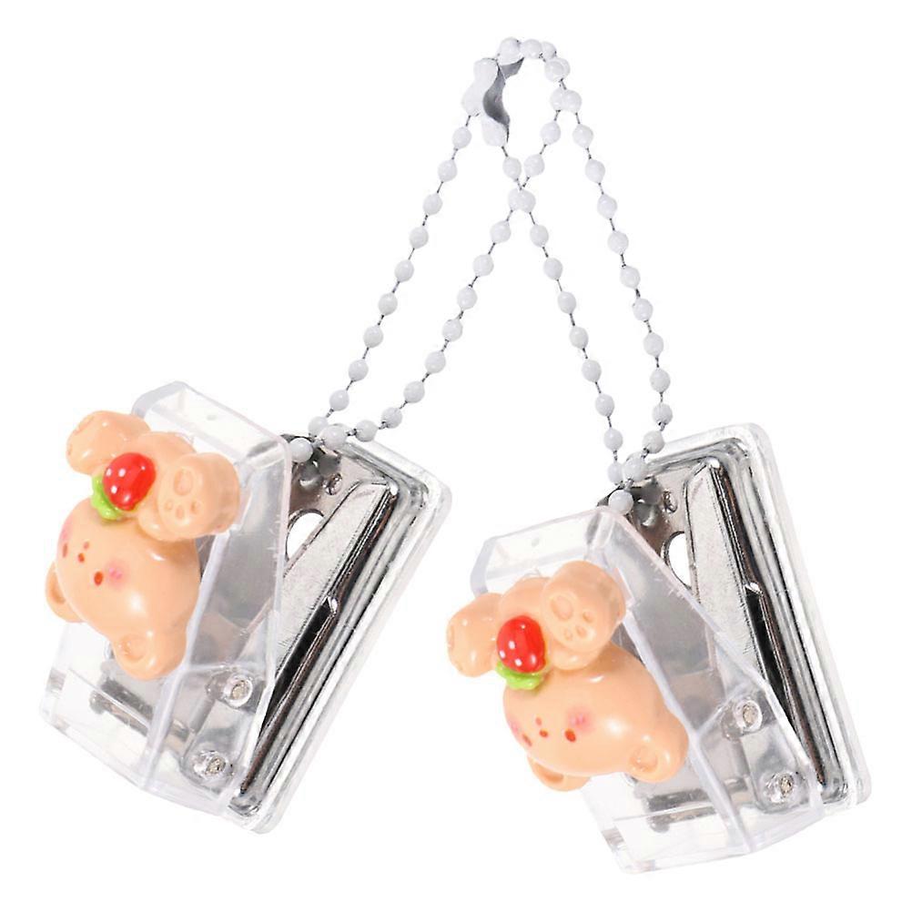 Paper Hole Puncher Office Supply Stationery School Use Round Hole Design Ergonomic Design Metal 2Pcs