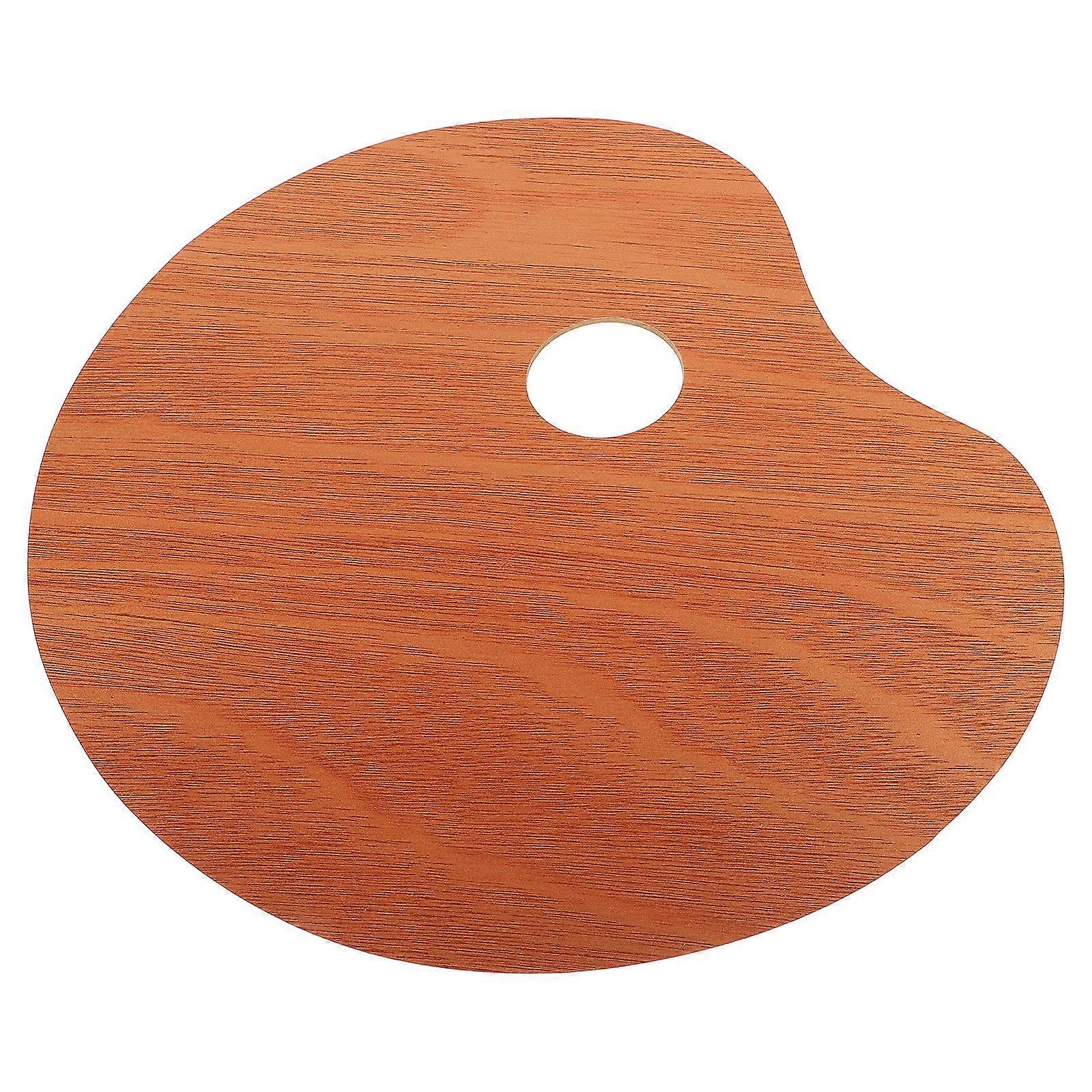 Oval Wood Paint Palette For Artists Travel Mixing Colors Holding Paints 25x30cm 1Set
