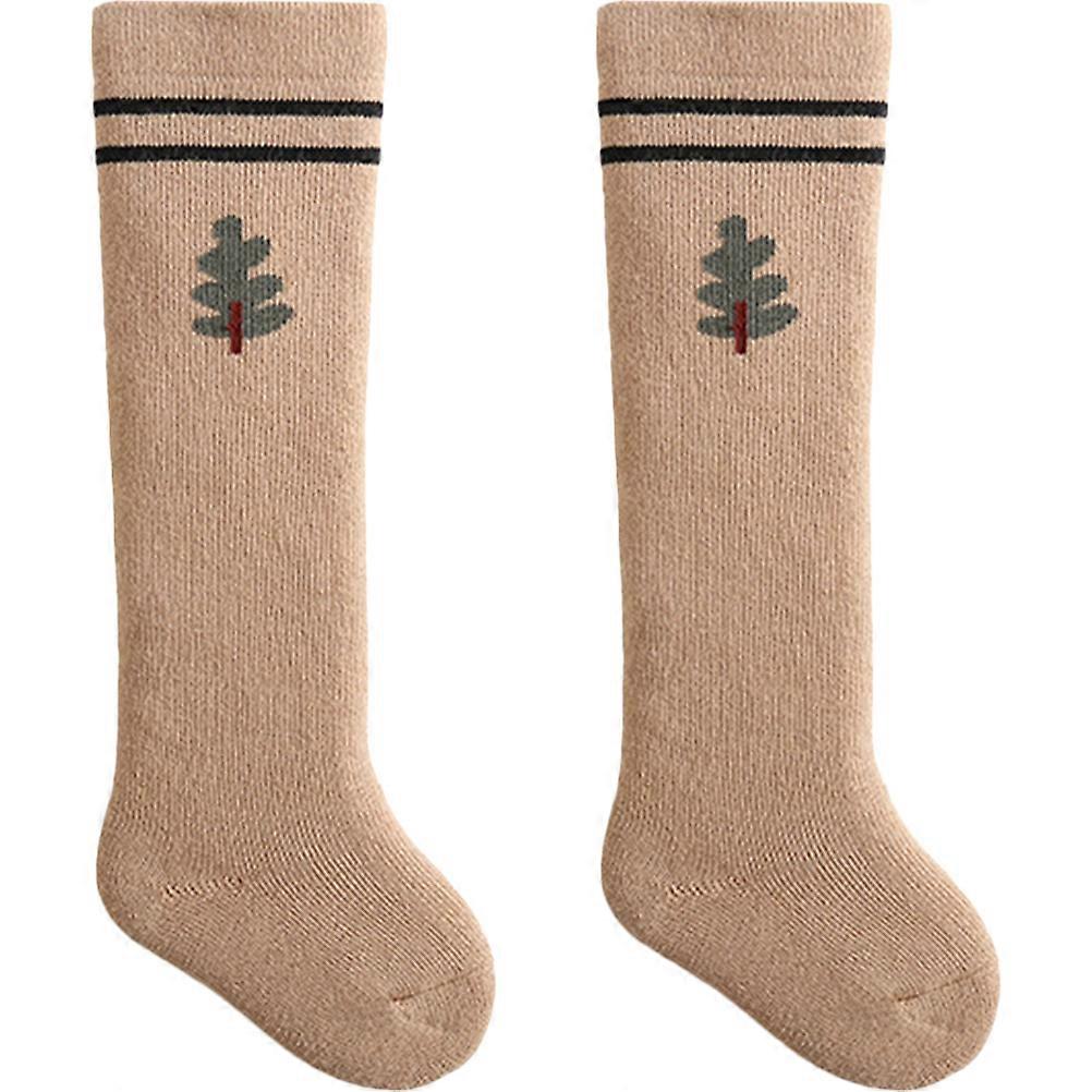 Kids Socks Baby Long Stockings Non-slip Toddlers Warmth Nylon 1 Pair